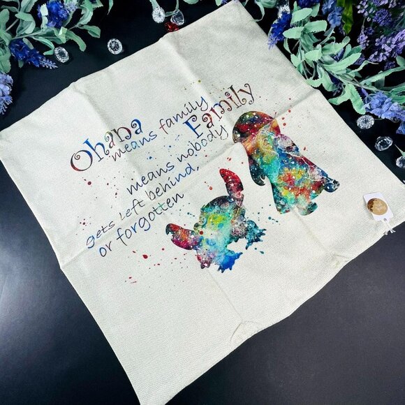 Lilo Stitch Throw Pillowcase Family Accent Sham Pillow Cushion Cover Home Decor - Picture 6 of 10